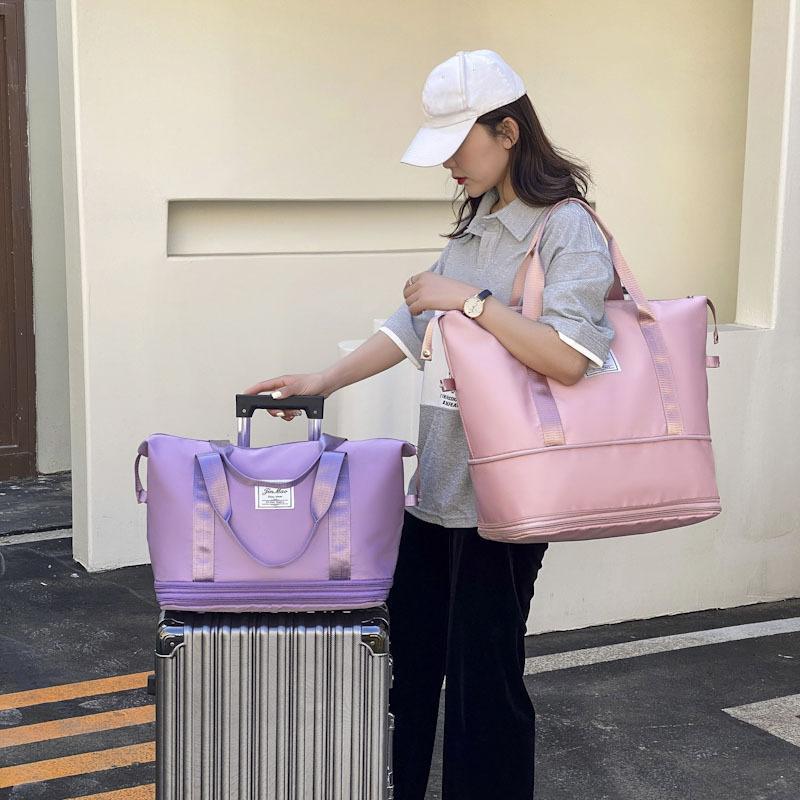 Double Layer Expansion Large Capacity Travel Bag Dry-wet Separation Handbag Lightweight Universal Outdoor Fitness Yoga Bag