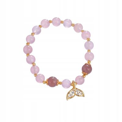 Charms Bracelet Crystals Mermaid Pink 103