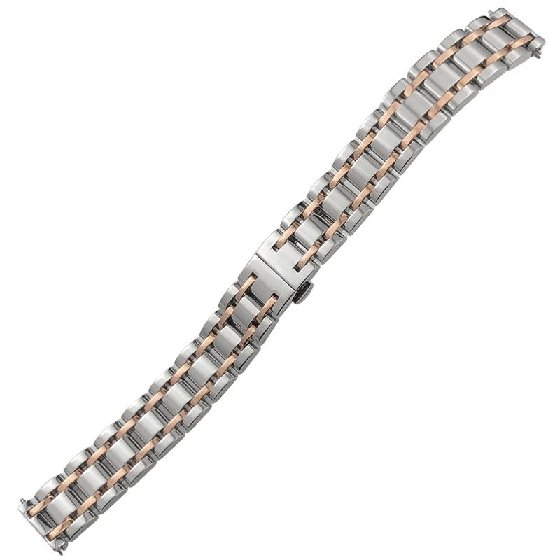 15mm 17mm 316L Stainless Steel Watchband Fit for Longines DolceVita L5.512/L5.255 Series Silver Rose Gold Watch Strap Tool