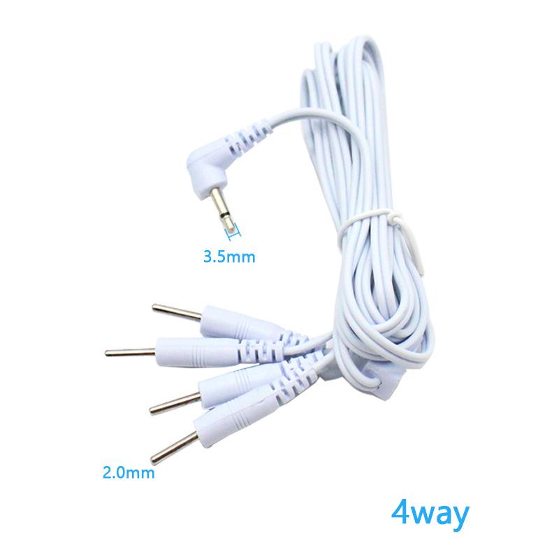 Universal Massager Lead Wires: DC2.5/3.5 One-to-Two/Four Pin Physical Therapy Electrodes