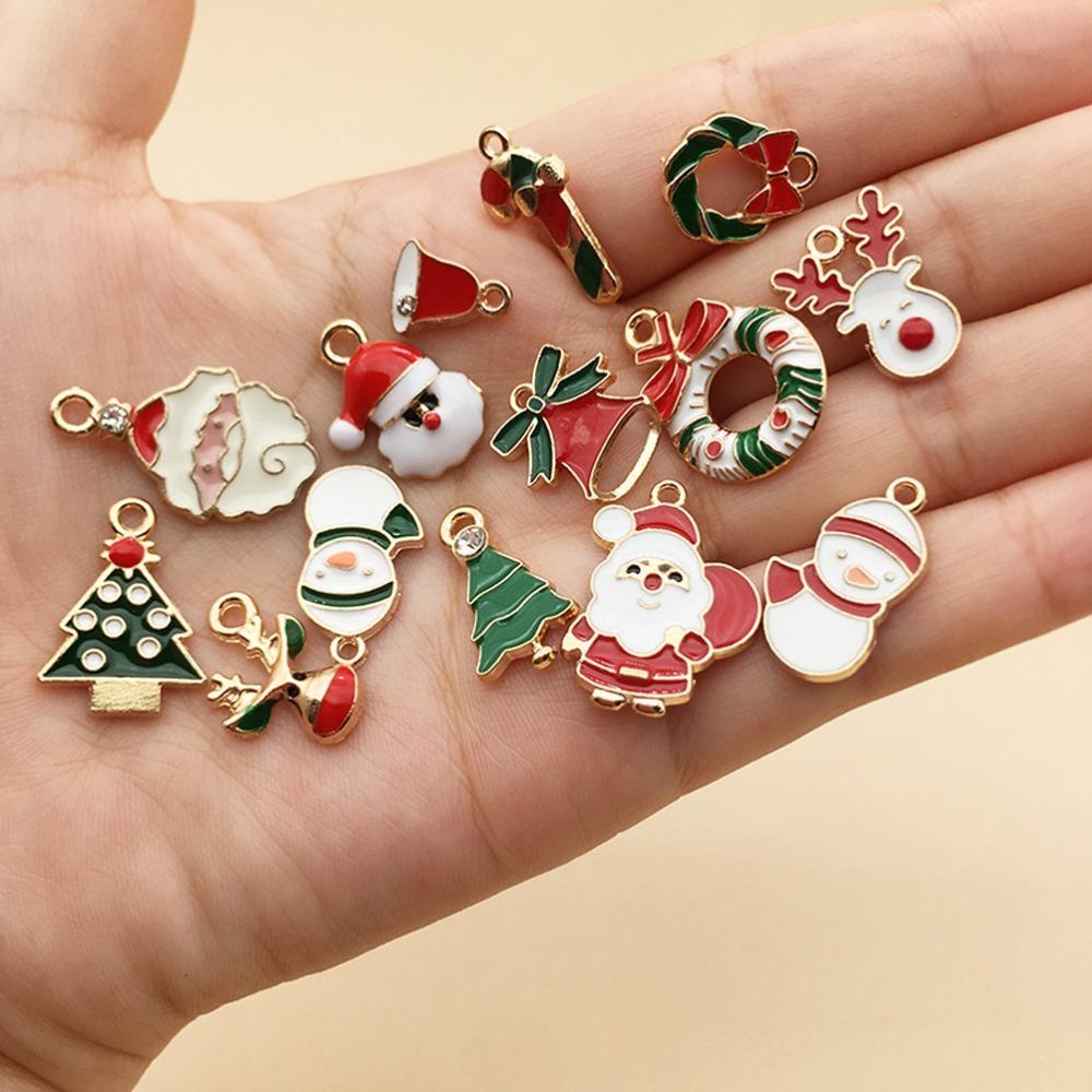 20/30pcs Hanging Necklace Charm Christmas Keychain Pendants Creative Bracelet Pendants  DIY Crafting