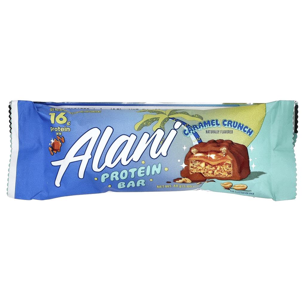 Alani Nu Protein Bar, Caramel Crunch, 12 Bars, 48g (1.69oz) Each