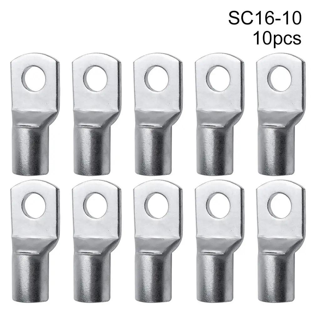 10 Stück Draht-Nasenklemme Crimp SC16-6 SC25-8 SC35-6 SC16-10 Kabelverbinder-Set Verzinnte Kupfer-Bolzenloch-Kabelschuhe Ringklemme