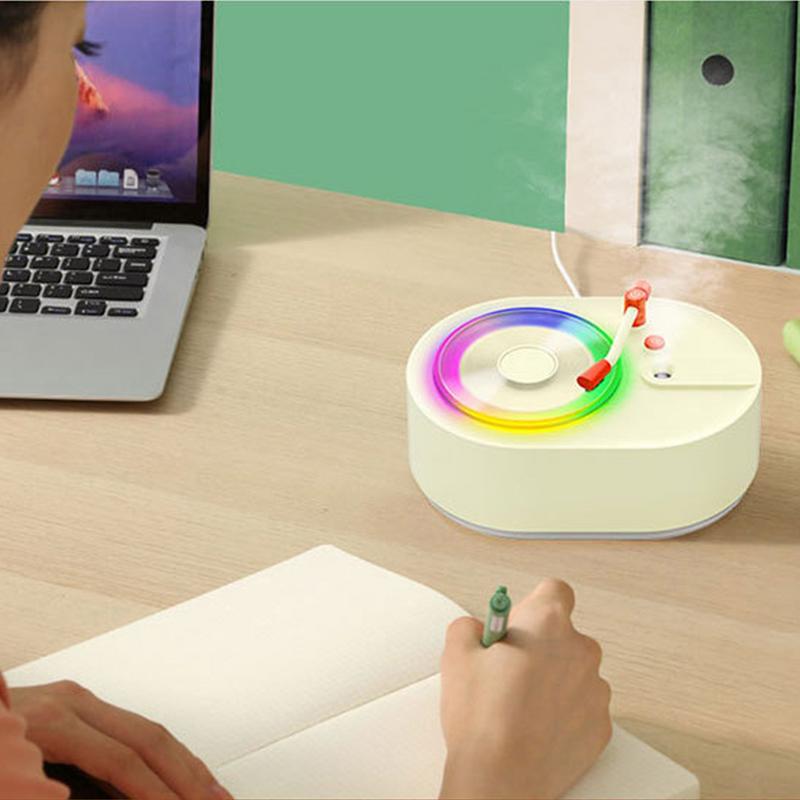 Room Humidifier Record Bedroom Humidifier Room Fragrance Diffuser 2 Mist Mode Rechargeable Quiet Cool Gadgets Colorful Ambient