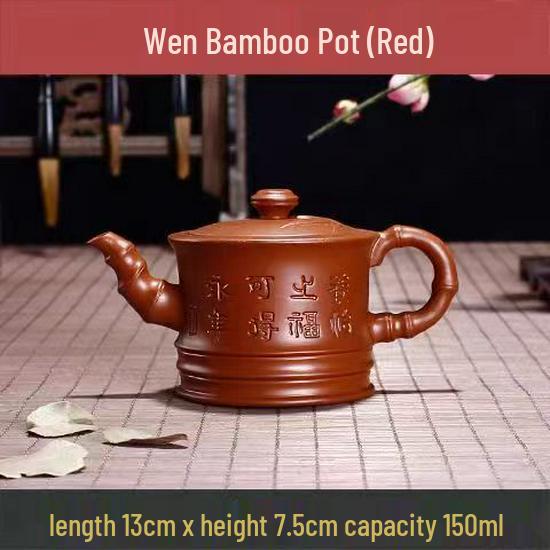 Handmade Zhu Ni Ore Teapot with Ball Hole Ceramic Filter - Small Gongfu Tea Set