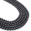 Facettierte schwarze Achat 15 Zoll runde Perlen zur Schmuckherstellung 4/6/8/10/12mm Perlen