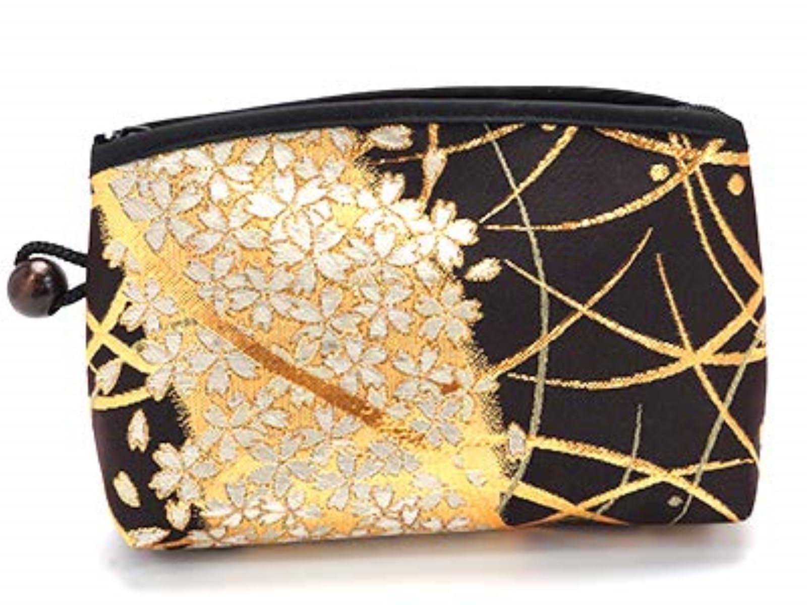 

Киото Гейбидо Парча Нисидзин Косметичка Японская Сделано в Японии и Чехол, Узор, (Черное золото)