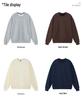 Trendy Heavyweight Drop Shoulder Cotton Pullover Women's Loose Long Sleeve Solid Sweatshirt