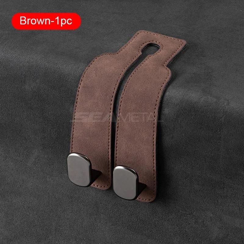 

Высококачественный крючок для подголовника автомобиля, замшевый, для заднего сиденья, двойной крючок, 20 кг, большой грузоподъемный, универсальный крючок-вешалка из сплава