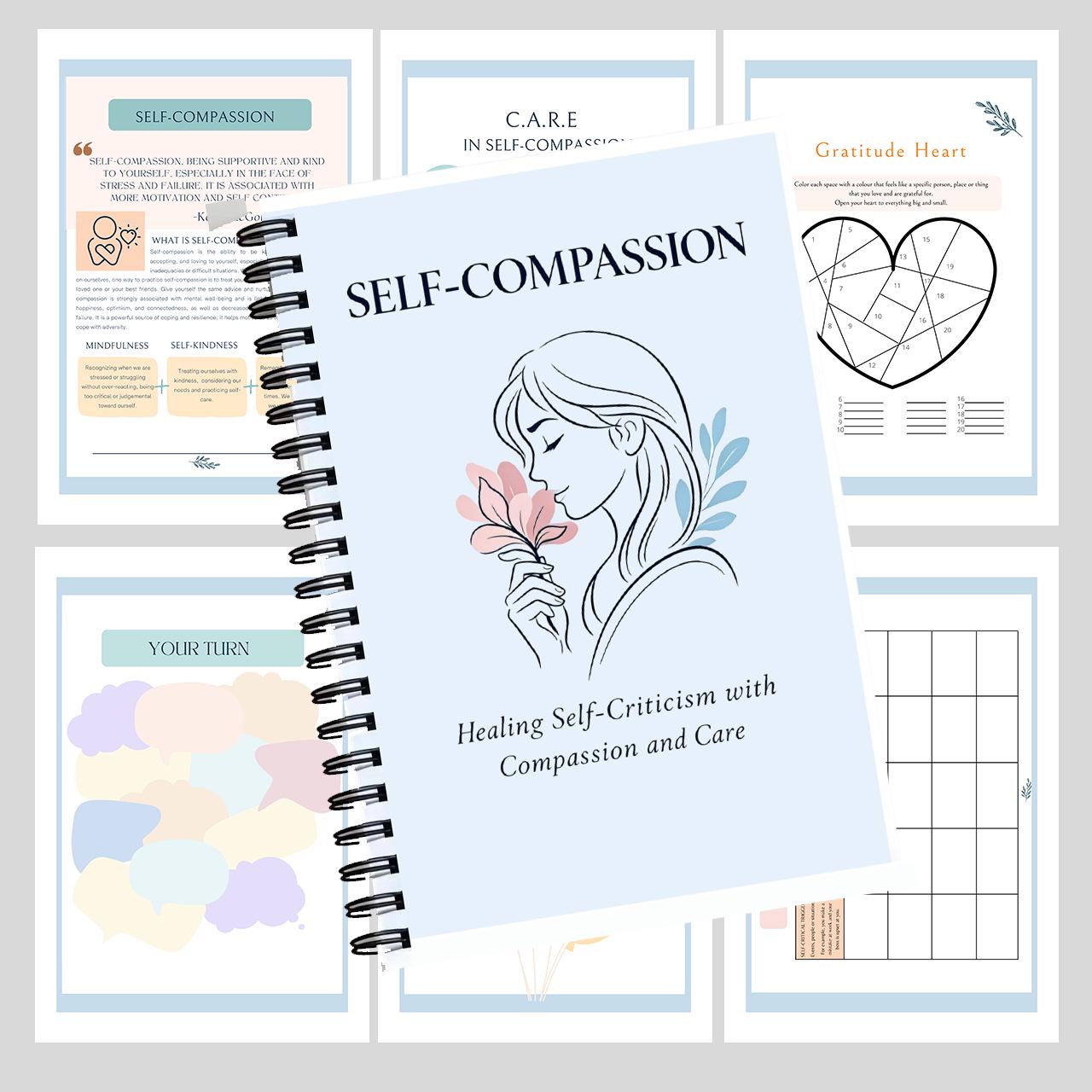 Self-Compassion & Self-Care Notebook