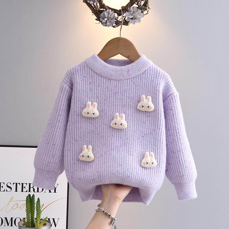 Knitted Cardigan Autumn and Winter Children's Korean Style Western Style Girls Middle and Small Children's Baby Sweater