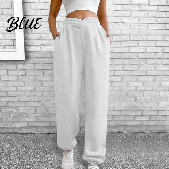 Women Sweatpants High Waisted Loose Fit Sport Pants with Casual Trousers Pockets Crossover Joggers Athletic Comfy Workout Breathable
