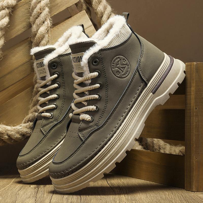 Schneestiefel Herren Baumwollschuhe Winter Wasserdicht Warm Plüsch Outdoor Lässige Schneeschuhe Rutschfeste Stiefeletten Herren