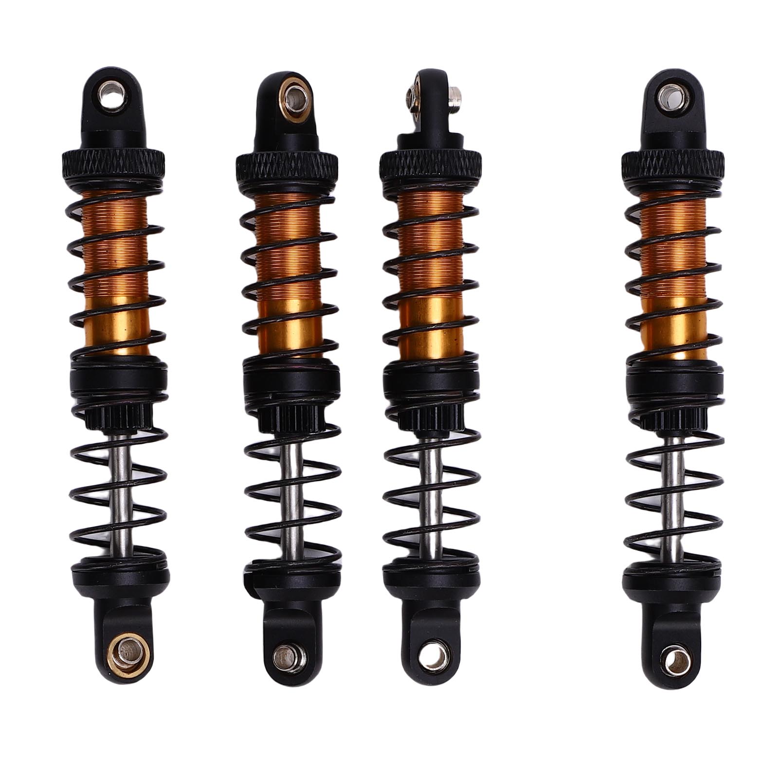

4PCS RC Metal Shock Absorber Dampers Double Section Spring Alloy 1 10 Scale RC Car Shock Absorber Gold Gold