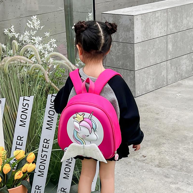 Backpack Eva Kids Material With Unicorn Cartoon Print High Capacity For Daily