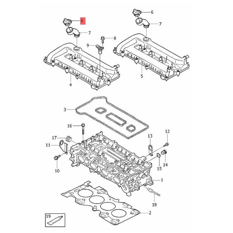 31330427 Motorteile Öleinfüllstutzen Kraftstofftankdeckel für Volvo C30 S40 V50 S60 S80 XC60 V70