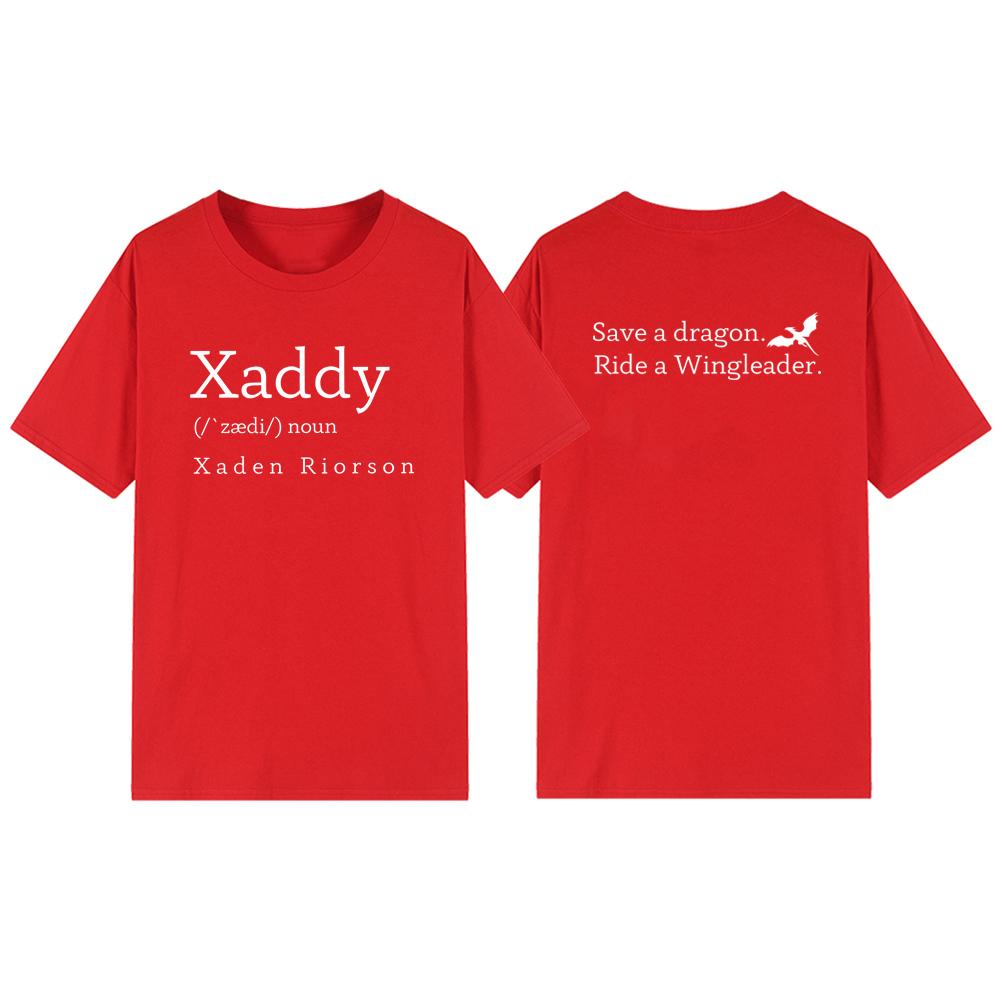 Xaddy T Shirt Xaden Fourth Wing Iron Flame TShirt Xaden Basgiath War College Tshirt Unisex Short Sleeve Tee Graphic T Shirts