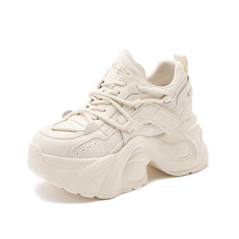 Platform Dad Shoes Women's 2025 Autumn New 10cm Small Inner Height Increase Women's Shoes Versatile Sports and Leisure Shoes