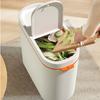 15-liter Fashionable Trash Can with Lid - One-click Lid Opening Design, Effectively Sealing Off Odors