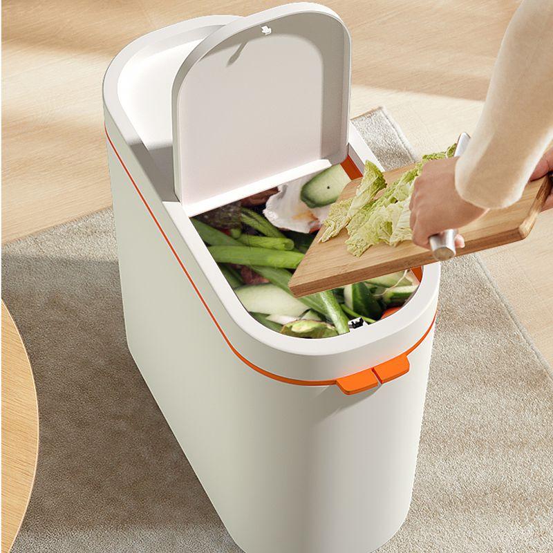 15-liter Fashionable Trash Can with Lid - One-click Lid Opening Design, Effectively Sealing Off Odors