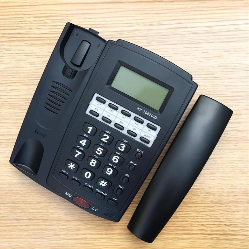 KX-992CID English Telephone With Caller Display Home Office BatteryFree Big Buttons Telephone Simple Landline Phone