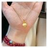 New Chinese Zircon Lucky Bag Pendant Necklace Retro Niche Temperament Versatile Collarbone Chain Light Luxury High-end Neck Chain Women