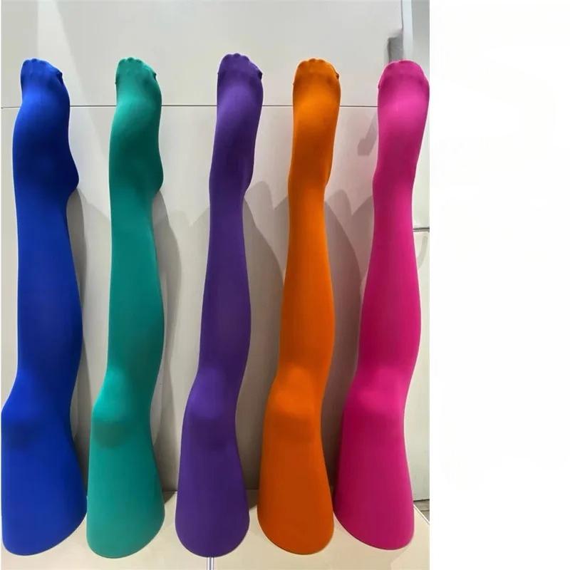 Plus Size Women Sexy Pantyhose Candy Color Warm Tights Multicolo Velvet Stockings Spring Autumn Super Elastic