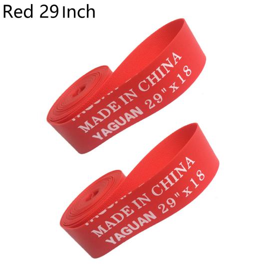 

2 шт., велосипедная накладка для внутренней трубки, прочная, предотвращает продувку шин, удобный профессиональный ремень для подкладки шин для велосипеда 29inch красный