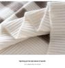 2025 Autumn-Winter Women's Cashmere High-Neck Striped Zipper Sweater