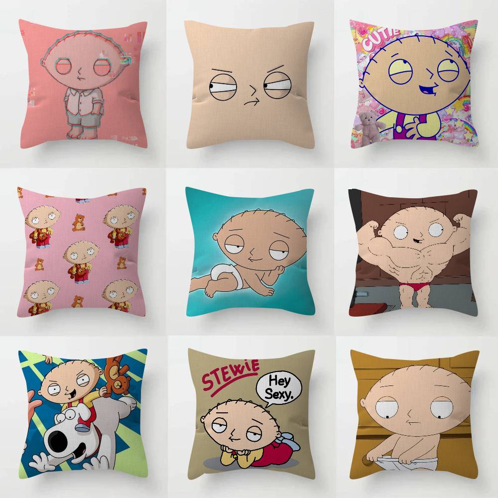 Cartoon Stewie cute fun Pillow Cover for Bedroom Room and Living Room Sofa Decorative Cushion Cover