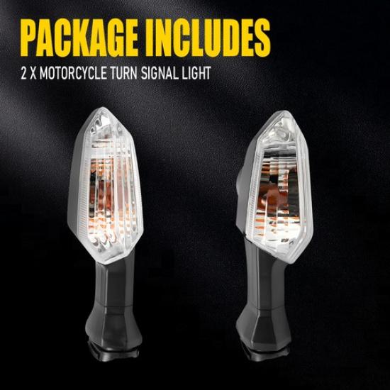 2X Rear Turn Signal Lights Indicator Lamp Amber For KAWASAKI NINJA 650 2012-16