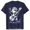 Rock N Roll Otter Playing Guitar Cotton Fitness Tshirt Oversized T Shirt Unisex Tshirt Graphic Tees Unisexs Clothing Streetwear