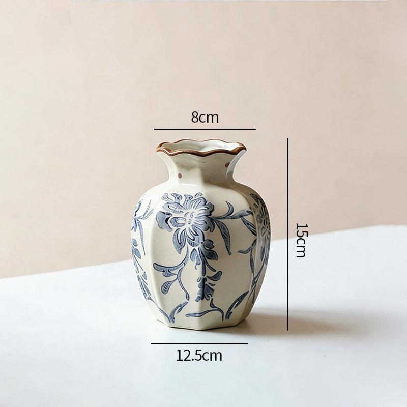 Ceramics Flower Vase Decorative Vase Desktop Ornament Table Decoration Flower Arrangement Holder Ceramic Vase Flower Pot