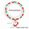 Christmas Crystal Beaded Bracelets with Santa and Snowman Charms - Holiday Gift Assortment