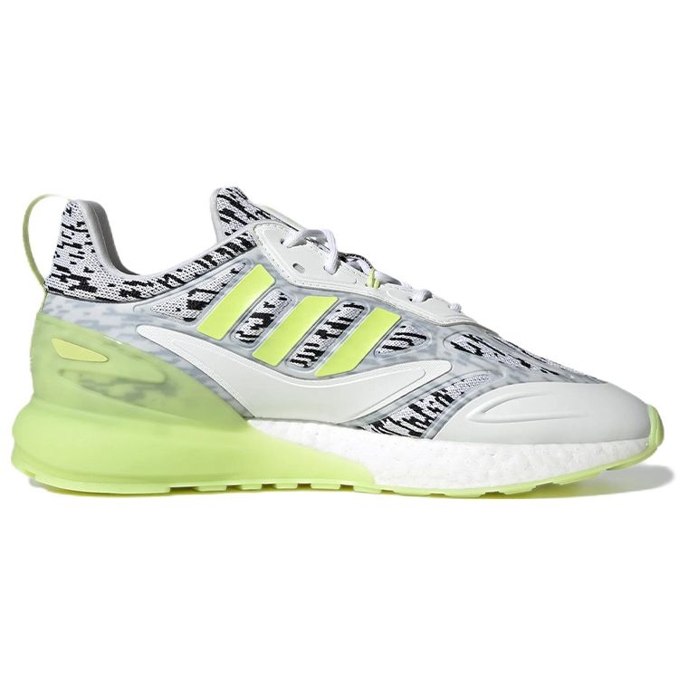 Кроссовки унисекс adidas ZX 2K Boost 2.0 Digi — White Pulse Lime Cloud-White GW0624 37⅓ — фото 2