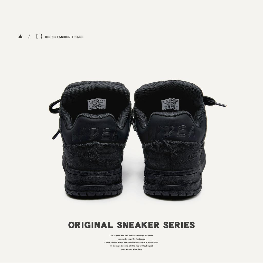 Shoes Destroy Aesthetics Series Black Knight Youth Trend Casual Platform Men's Shoes Low Top Men's and Women's Board Shoes
