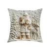 1/4Pcs 45x45CM Christmas Linen Throw Pillow Cover Santa Claus Snowman Reindeer Xmas Tree Pillow Case Living Room Bedroom Sofa Bed Square Cushion Cover