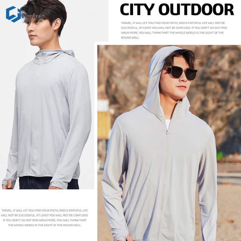 Chunjie Ice Silk Hooded UV Protection Sun Shirt
