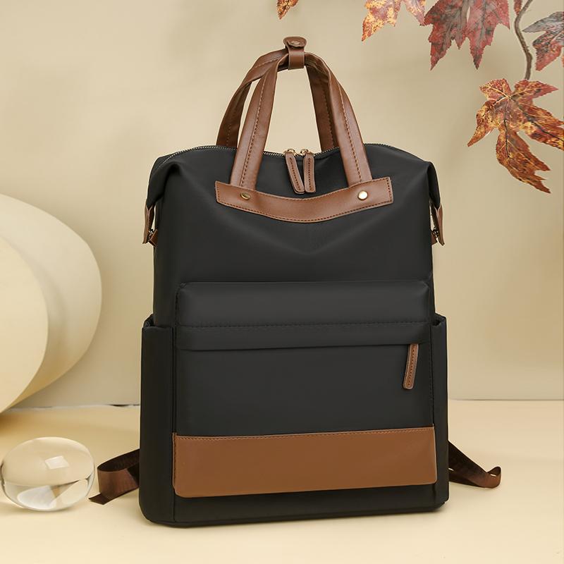 Women's Splicing Backpack Large Capacity Commuter Backpack