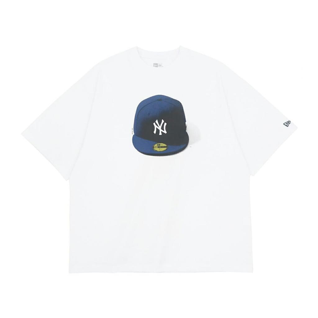 New Era Short Sleeve Oversized Cotton 14683878 MLB New York NY Size MLB Cap Print ONSPOTZ and Stylish Small and Plus Sizes Gift Idea T-Shirt, S/S,