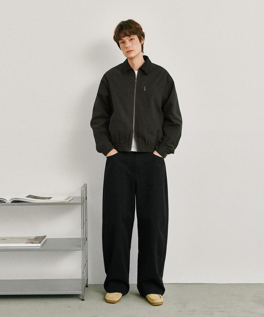 GLW Cotton Curved Pants Black