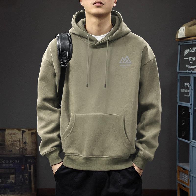 

Men s Retro Print Heavyweight Hoodie - Casual, Versatile, Loose-Fit Long-Sleeved Top for Spring and Autumn L (135-160 lbs)