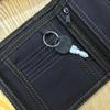 Touch Fastener Men's Short Wallet Black 3 Fold Purse Vertical Design Male  Coin Pocket  Daily Use