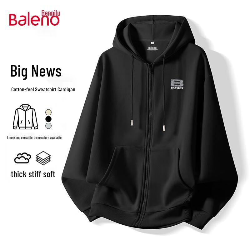 

Baleno Men s Loose Fit Hooded Knit Cardigan M