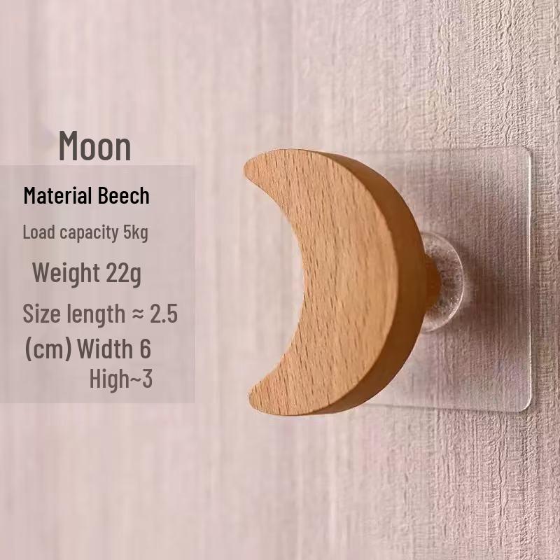 Walnut Solid Wood Coat & Hat Hook: Original Finish