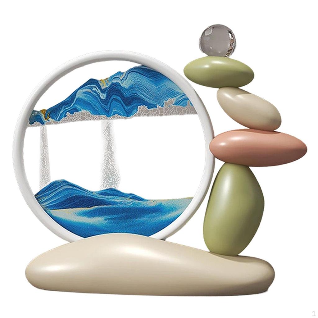 Flowing Sand Painting Statue Dynamic Lightweight Multifunctional Tabletop Decoration for Home