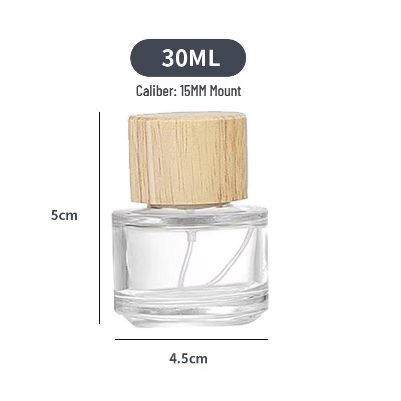 Travel-Sized Transparent Cylindrical Glass Perfume Spray Bottle