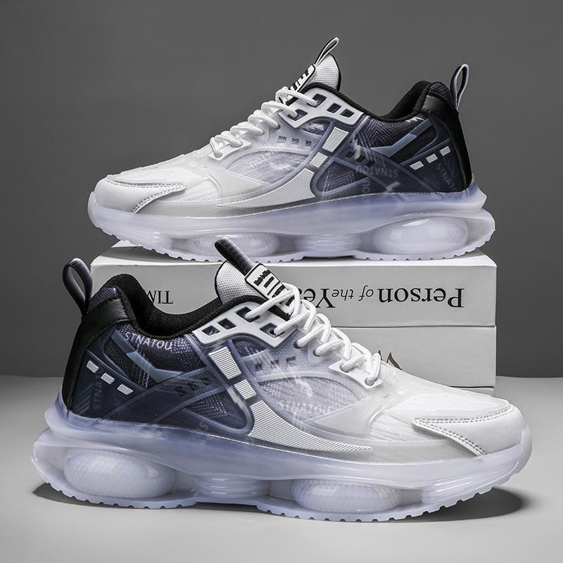 Men's shoes autumn breathable 2025 new youth sports leisure running heightening air cushion shock absorption mesh dad shoes