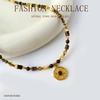 Sunset 2025 Early Autumn Natural Stone Beaded Necklace - High-End Niche Clavicle Chain