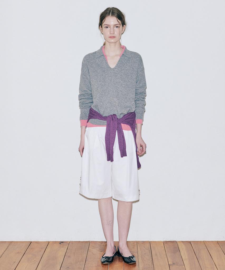 SINOON Sinoon Logo Collar Knit (Grey)